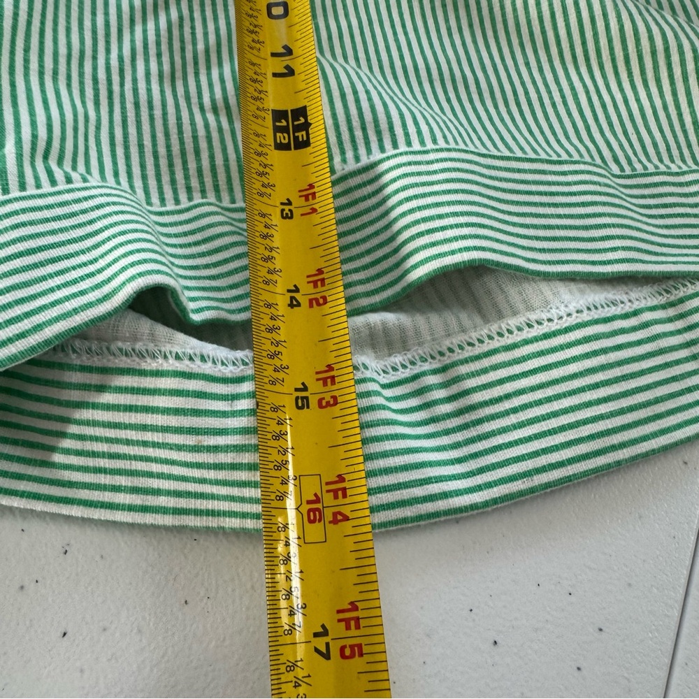NWT Dear John Finnegan Printed Cuffed Shorts‎ Striped Green and White Size 33 - Picture 9 of 12